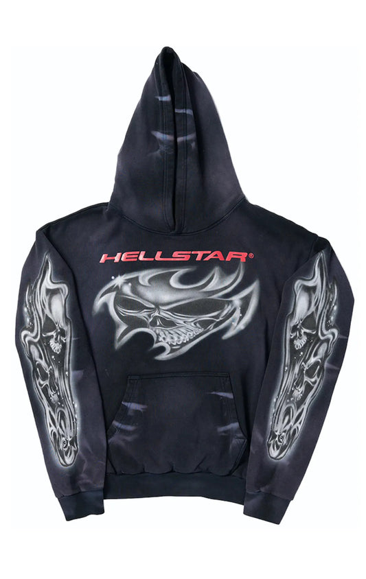 Hellstar Airbrushed Skull Hoodie